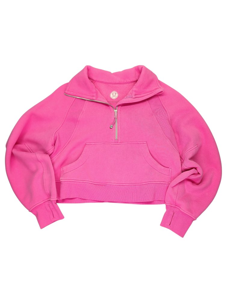 Lululemon Scuba Oversized Half Zip Pink Mockneck Pullover Size Xs/S